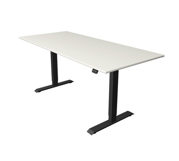 Kerkmann Sitz-/Stehtisch B 1800 x T 800 mm, elektrisch höhenverstellbar von 740-1230 mm, Weiß, 10181810