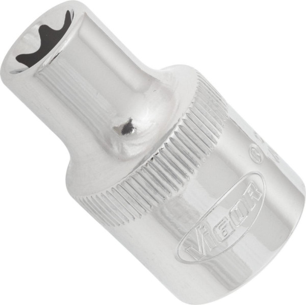 VIGOR TORX Steckschlüsseleinsatz, Vierkant hohl 12,5 mm (1/2 Zoll), Außen TORX Profil, E11, V2731