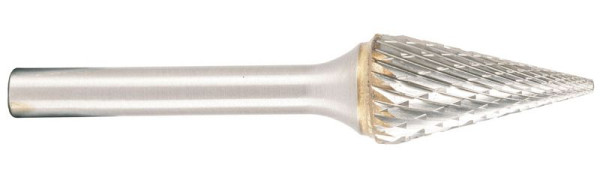 Projahn Hartmetallfräser Form M Spitzkegel 28° d1 12.7 mm, Schaft-Durchmesser 6.0 mm Kreuzverzahnung, 701366127