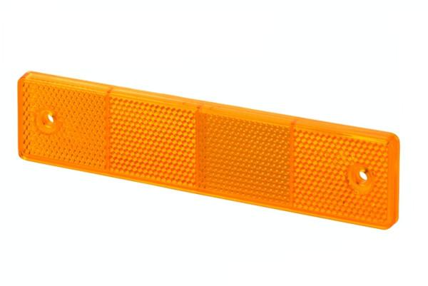 HELLA Rückstrahler, Lichtscheibenfarbe: gelb, rechteckig, geschraubt/Anbau, für senkrechte Befestigung, SAE, rechts/links, 8RA 002 023-021