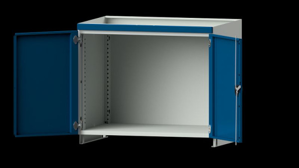 ANKE Werkbänke Aufsatzschrank modulares Schranksystem, Modell 300, 1015 x 720 x 800 mm, RAL 7035/5010, mit Türen, 631.291