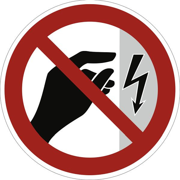 Moedel Berühren verboten - Gehäuse unter Spannung BGV A8, Kunststoff, Ø 200 mm, 58284