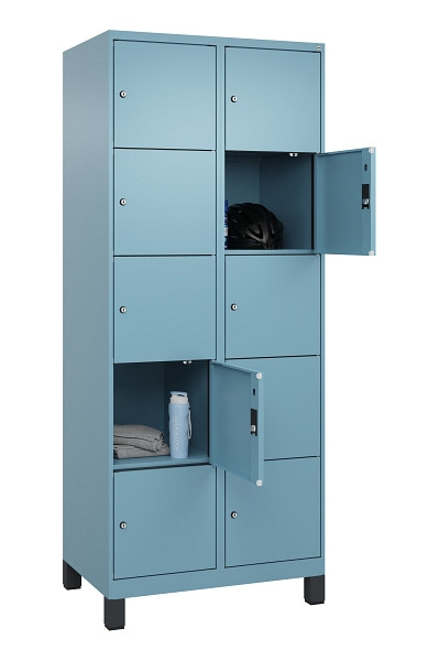 C+P Schließfachschrank Evolo PLUS, mit Füßen, 10 Fächer, 1950x800x500mm, 0010/0, 049010-225 S10021
