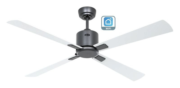 CasaFan Deckenventilator Eco Neo III 132 Lack basaltgrau-Lack weiß glänzend WiFi, 952232W