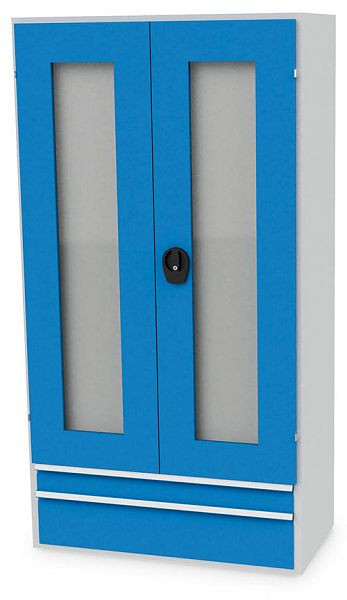 Bedrunka+Hirth CNC-Flügeltürenschrank mit Sichttüren R 36-16, Leergehäuse mit Sichttüren (Plexiglas), Maße in mm (BxTxH): 980 x 500 x 1838, 04.119