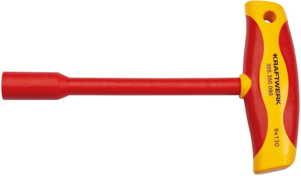 Kraftwerk Steckschlüssel T-Griff Schraubendreher 9 mm VDE, 305.350.090