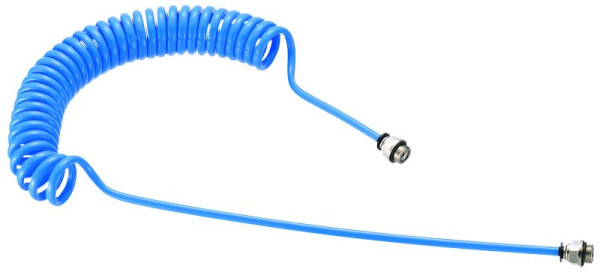 Prevost Mini Polyurethan Spiralschläuche mit selbstsichernden Steckverbindern CONEX - RPD MG, AG BSPP=G 1/4, Ø Innen/Außen=4 x 6 mm, Max. Länge=4 m, PUS 44