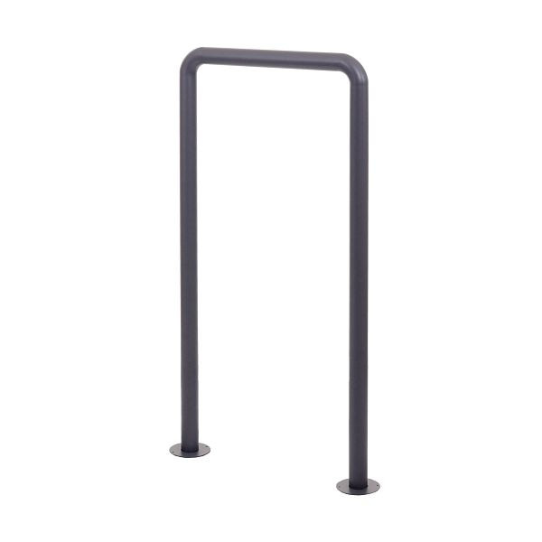 Mendler Fahrradanlehnbügel HWC-J71, Fahrradständer Anlehnbügel, Edelstahl Outdoor-pulverbeschichtet 120x60x12cm, anthrazit, 82917
