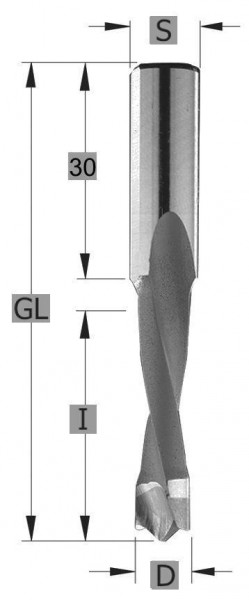 Edessö Dübelbohrer HW S10, A: 12, B: 35, GL: 70 - RH, 142312001