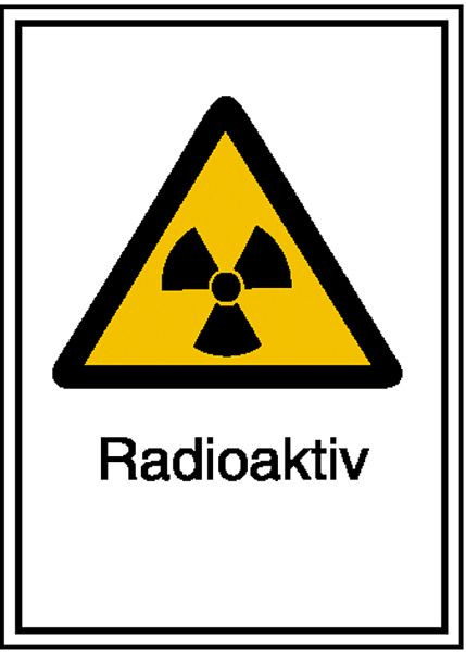 SafetyMarking Warn-Kombischild, Radioaktiv, BxH 21x29,7 cm, Aluminium, 11.2081