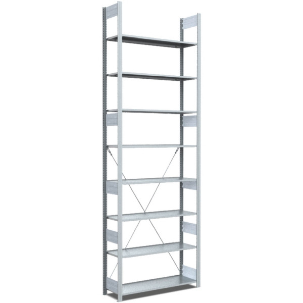 BITO Fachbodenregal Typ: EL Grundfeld 25mm-Boden Set /Archivregal 70kg 2999x746x324 verzinkt, C1250-0004