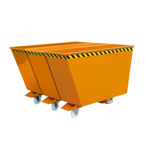 Eichinger Industrie Kippbehälter Sortiersystem 2in1 oder "3in1", 3x600 Liter, reinorange, 20250100000000