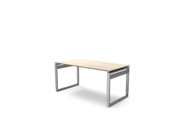 Kerkmann Schreibtisch mit Bügelgestell, B 1600 x T 800 x H 680-820 mm, Form 5, Farbe: Ahorn, 11403350