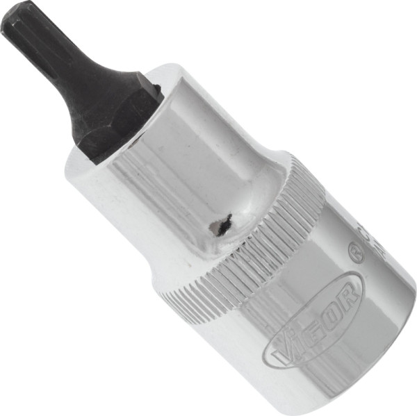 VIGOR RIBE Schraubendreher-Einsatz, Vierkant hohl 12,5 mm (1/2 Zoll), Innen Keilprofil Ribe-CV, M5, Länge: 55 mm, V2202