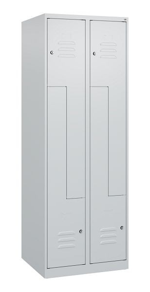 C+P Z-Spind Classic PLUS, 4 Abteile, 1700x600x500mm, 7035/7035, Zylinderschlösser, 0800037-204 S10023