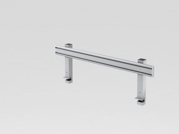 Hammerbacher Orga-Schiene 120 cm, mit Halterung, silber, 102x2,5/5x36,5 cm (BxTxH), VORG12/S