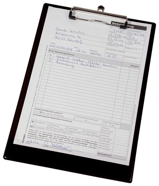 Eichner Klemmbrett DIN A 4, Schwarz, VE: 5 Stück, 9015-00533