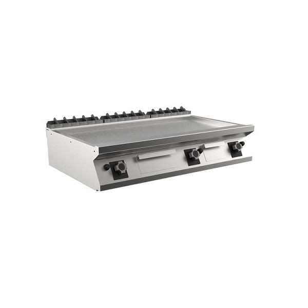 Mareno M1-700 Gas-Grillplatte mit glatter Mattchromplatte, 120cm, 1200(B)x750(T)x250(H)mm, FT712GLCST, 171.225