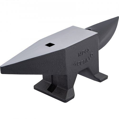 VEVOR Schmiedeamboss 60kg (132lbs) Amboss 67x18,5x21,5cm Amboss Werkzeuge mit Rund- und Flachhorn Schmiede Zubehör, GZHSBDD132LBS2ADFV0