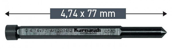 Karnasch Auswerferstift 4,74x77mm, VE: 6 Stück, 201482