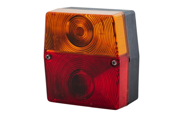 HELLA Heckleuchte, Glühlampe, 12V /geschraubt, ECE, Lichtscheibenfarbe: rot/gelb, Stecker: Flachstecker, links/rechts, 2SD 998 530-097
