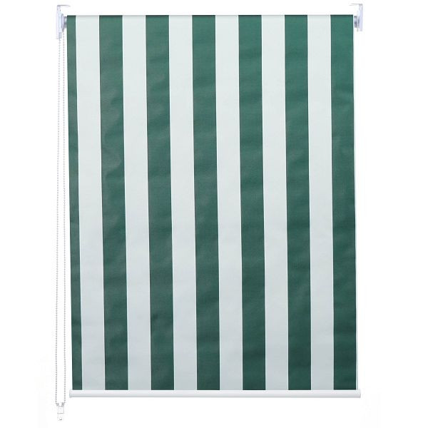 Mendler Rollo HWC-D52, Fensterrollo Seitenzugrollo Jalousie, 80x160cm Sonnenschutz Verdunkelung blickdicht, grün/weiß, 63316