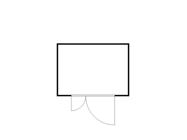 FLADAFI Materialcontainer IC Pro 1300, isoliert, Holzfußboden, Doppelflügeltür (asymmetrisch) auf der 3 m Seite, F2221300201