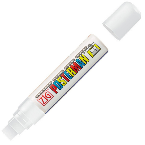 Eichner Postermann-Marker, Farbe: weiß, wasserfest, 15 mm breit, 9219-00005-070