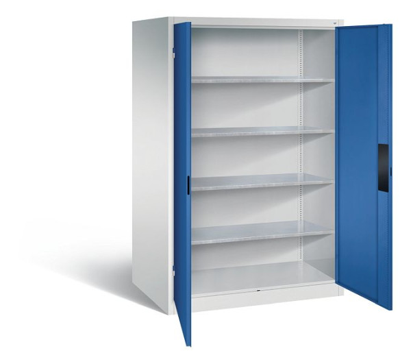 C+P Werkzeugschrank Acurado, H1950xB1200xT800mm, Farbe: Lichtgrau / Enzianblau, Muldengriff, 8934-052 S10105
