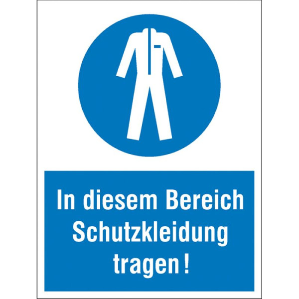 Stein HGS Kombischild, In diesem Bereich Schutzkleidung tragen!, 43.0421