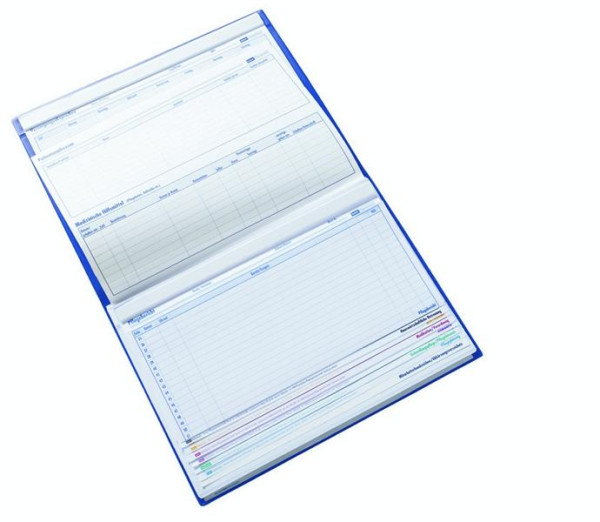 BOI PVC-Pflegedokumappe blau, professional-line, mit Reiterleiste, 9208-00335