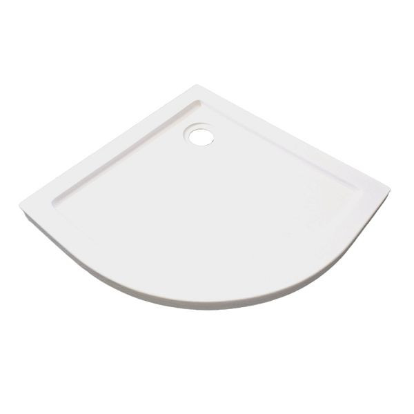 Sanotechnik Rund-Brausetasse Acryl 80 x 80 x 4cm Steineffekt weiß, GR80SW