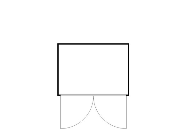 FLADAFI Materialcontainer MC 1300, verzinkt, zerlegt, Holzfußboden, Doppelflügeltür (symmetrisch) auf der 3 m Seite, F13200301-F911