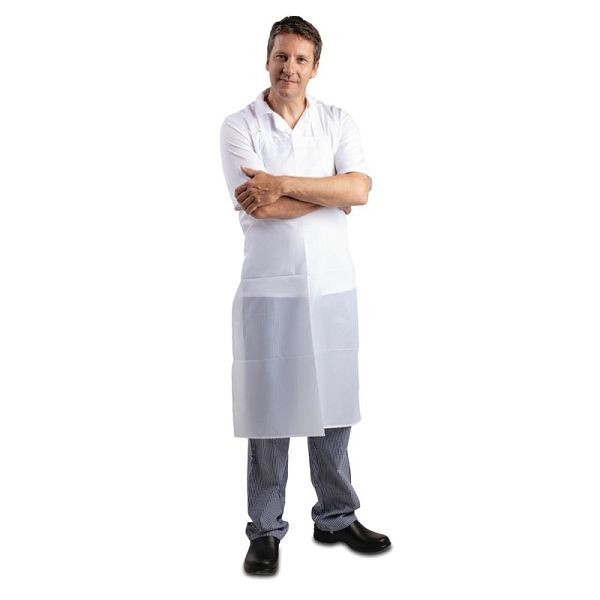 Whites wasserdichte Latzschürze weiß, A897, 5050984188749