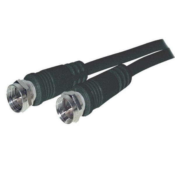 S-Conn Sat-Anschlusskabel, F-Stecker - F-Stecker, 100% geschirmt, Central Pin, BZT - CE > 100 dB, schwarz, 2,5m, 80093-128S