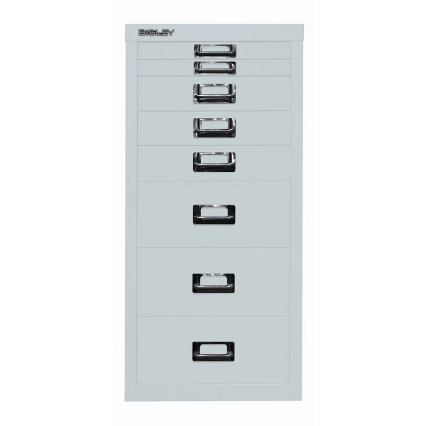Bisley MultiDrawer™ DIN A4, 8 Schubladen, 145 lichtgrau antibakteriell, L298145