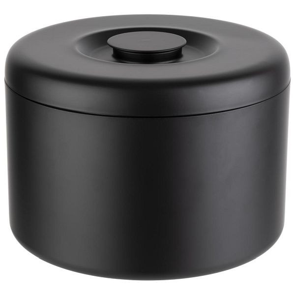 APS Eisbox, Ø 27 cm, Höhe 20 cm, Aluminium Schwarz, Innenbehälter für 300 Eiswürfel, Volumen 9 Liter, 36006