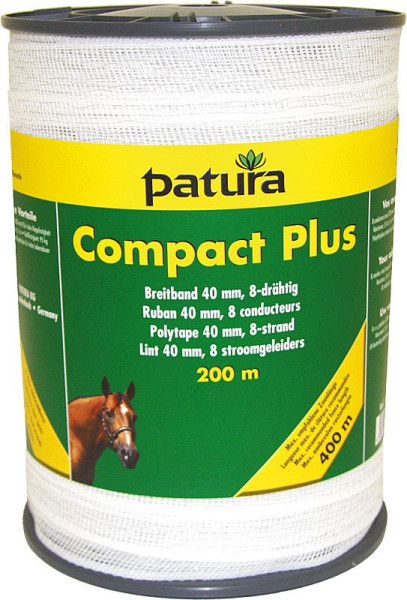 Patura Compact Plus Breitband 40mm, 200 m Rolle 8 Niro 0,20 mm, weiss, 188600