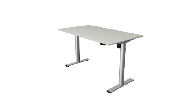 Kerkmann Steh-/Sitztisch Move 1 base 1400 x 800 mm, elektrisch höhenverstellbar von 730-1230 mm, Lichtgrau, 10301011