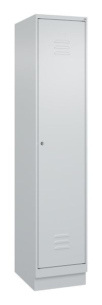C+P Umkleidespind Classic PLUS, Sockel, 1950x400x500mm, 7035/7035, Zylinderschloss, 080020-12 S10024