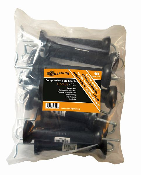Gallagher Kompressions Torgriff N-haken Schwarz, VE: 10 Stück, 072408