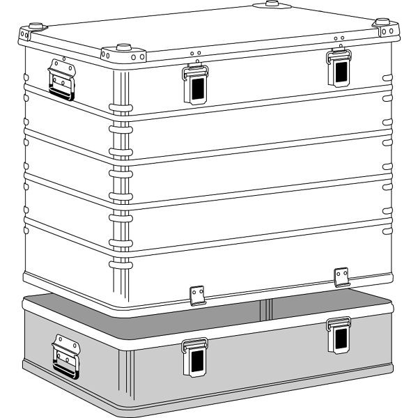 ZARGES Alu-Kiste K470 Plus OT; 750x550x580mm, 40506, 4003866405060