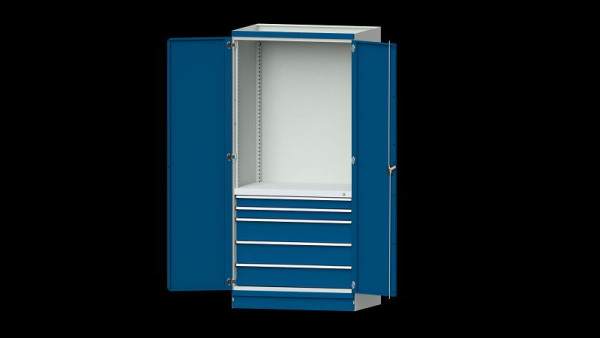ANKE Werkbänke Basisschrank modulares Schranksystem, Modell 2410, 1015 x 720 x 2200 mm, RAL 7035/5010, 631.231