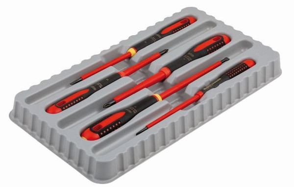 Bahco Ergo™-Schraubendreher-Satz, isoliert, 5-teilig, Schlitz+PH, BE-9881S