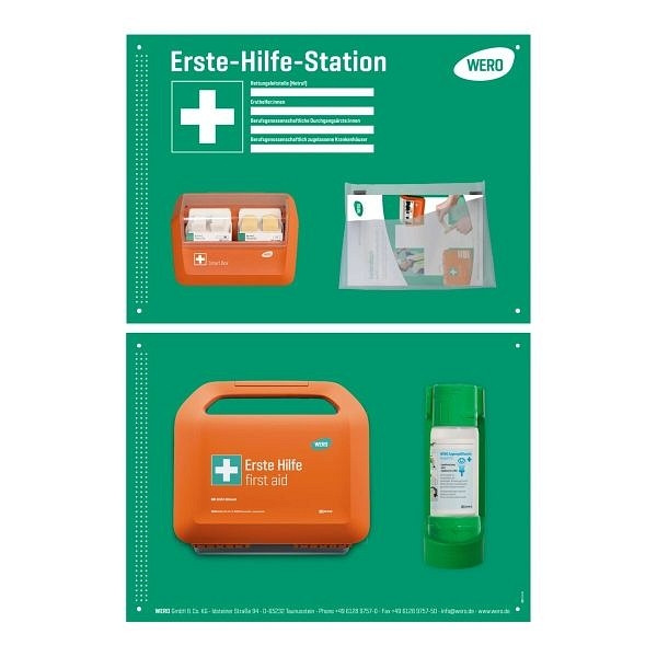 WERO Erste Hilfe Station Pro Komplett-Set, 210281, 4052677066496