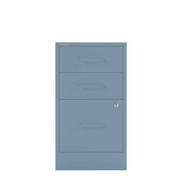 Bisley Home Filer, 2 Universal-, 1 HR-Schublade, Stahlgriff, 605 blau, PFA3SH605