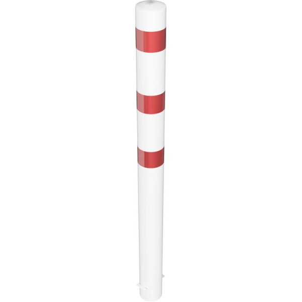 Stein HGS Stahlrohrpoller/Rammschutzpoller -Bollard-, 2000mm, zum Einbetonieren, keine Ösen, mit aufgeschweißter Stahlkappe, Wandstärke: 3,2 mm, 40152b