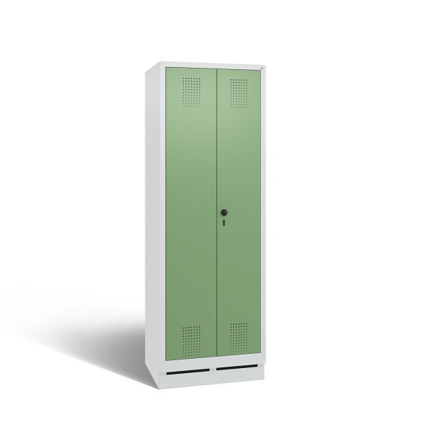 C+P Spind Evolo, 2 Abteile, H1800xB610xT500 mm, Grau/Resedagrün, 48022-20 S10066
