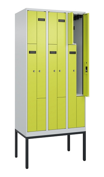 C+P Z-Spind Evolo PLUS, Gestell, 6 Fächer, 2120x900x500mm, 7035/0024, Zylinderschloss, 0490337-306 S10042