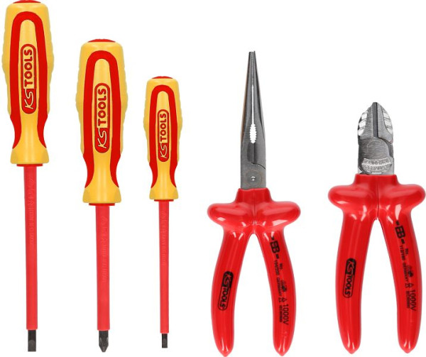 KS Tools ERGOTORQUE VDE Zangen- und Schraubendreher-Satz, 5-teilig Variante 2, 117.1770